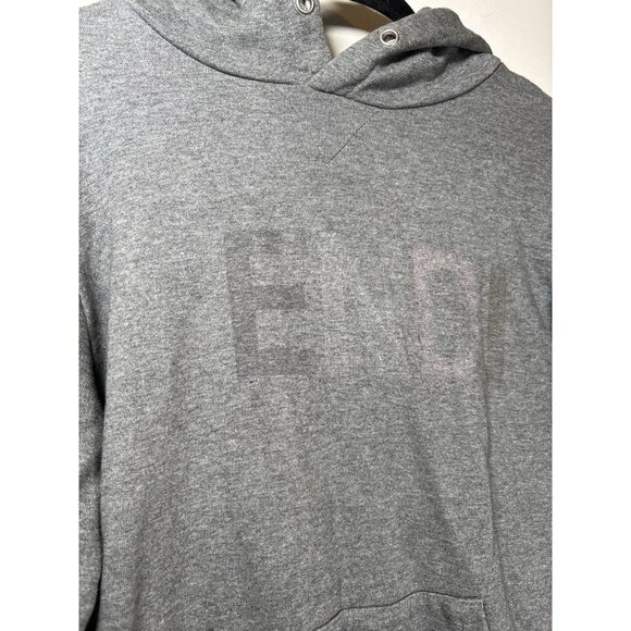 FENDI Logo Letter Gray Hoodie Sweatshirt Size Small - Picture 2 of 8